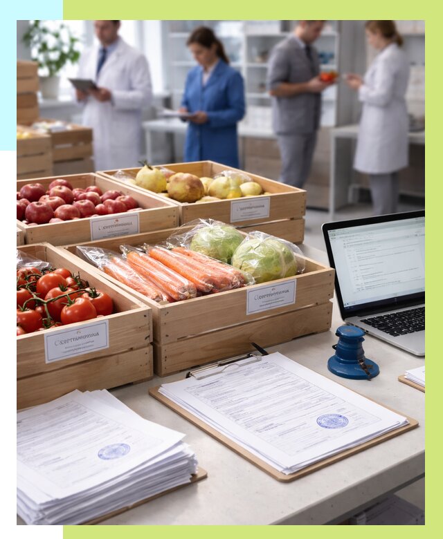 Сертификация овощей и фруктов в Новокубанске от 8838 р. | Алешин-Нкб