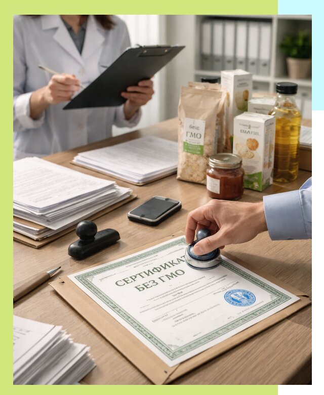 Получение сертификата Без ГМО для продукции в Новокубанске